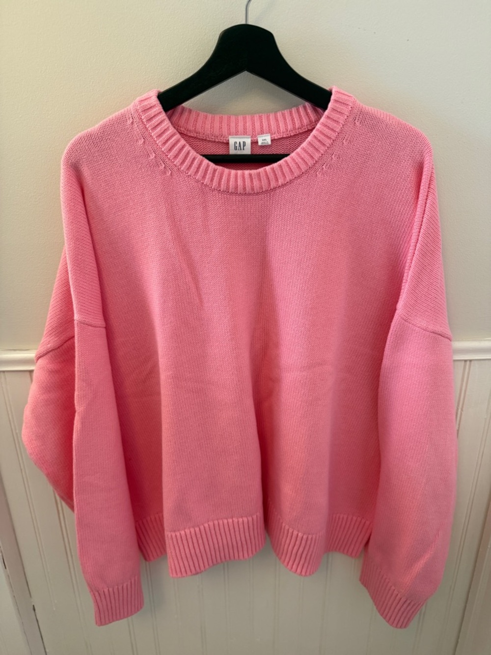 GAP 100% Cotton Women's Pink Crewneck Sweater